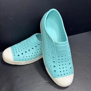Native Adult Unisex Jefferson Waterproof Outdoor Aqua Blue Slip-On Shoes W8 M6